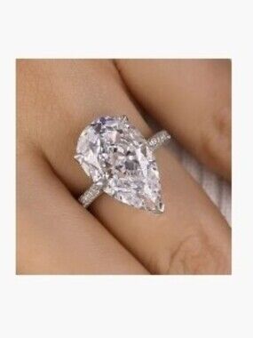 Maxine Sparkle Crushed Ice Pear Cut Engagement Ring
